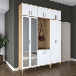 Hanah Home Perchero EA155 - 4499 Nogal y Blanco